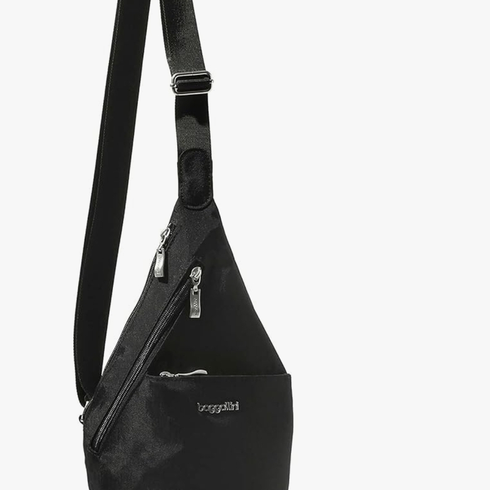 Baggallini Sleek Black Messenger Bag